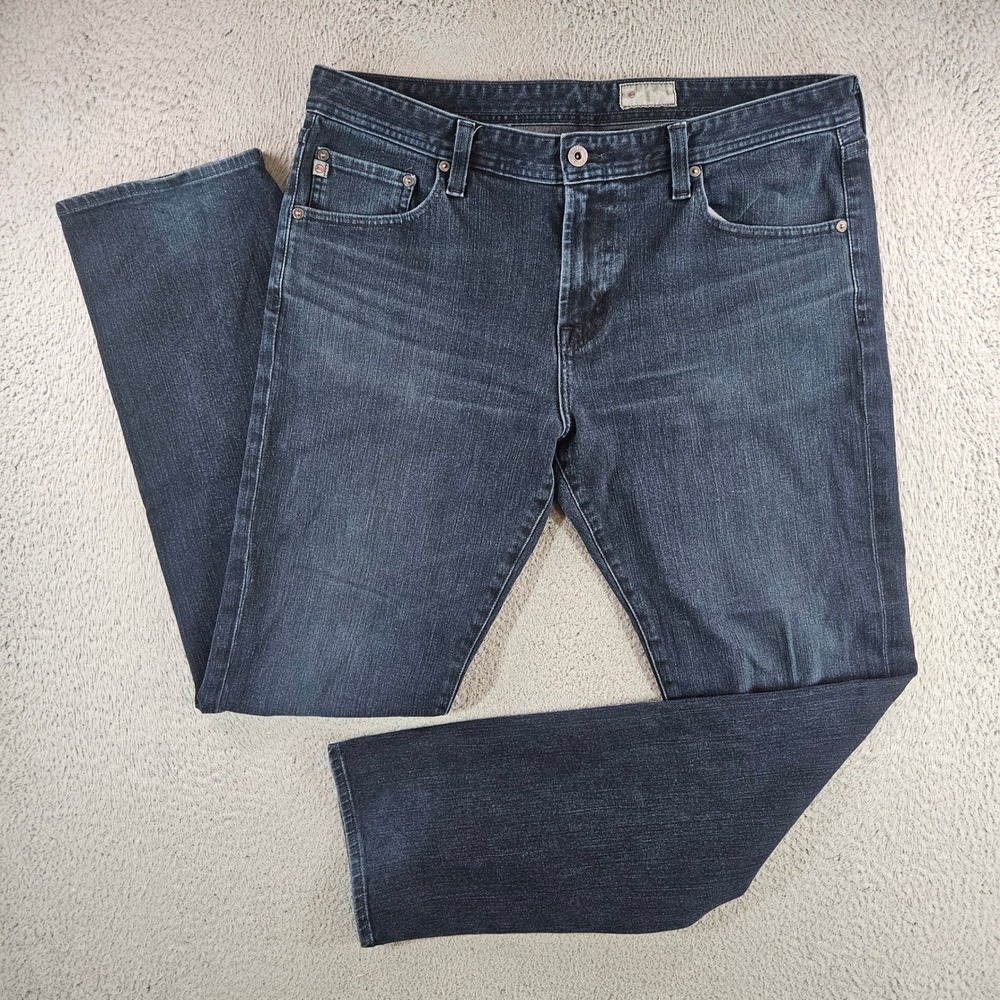AG Adriano Goldschmied Denim 360 Mens Dark Wash Straight Leg Jeans 36x34 USA